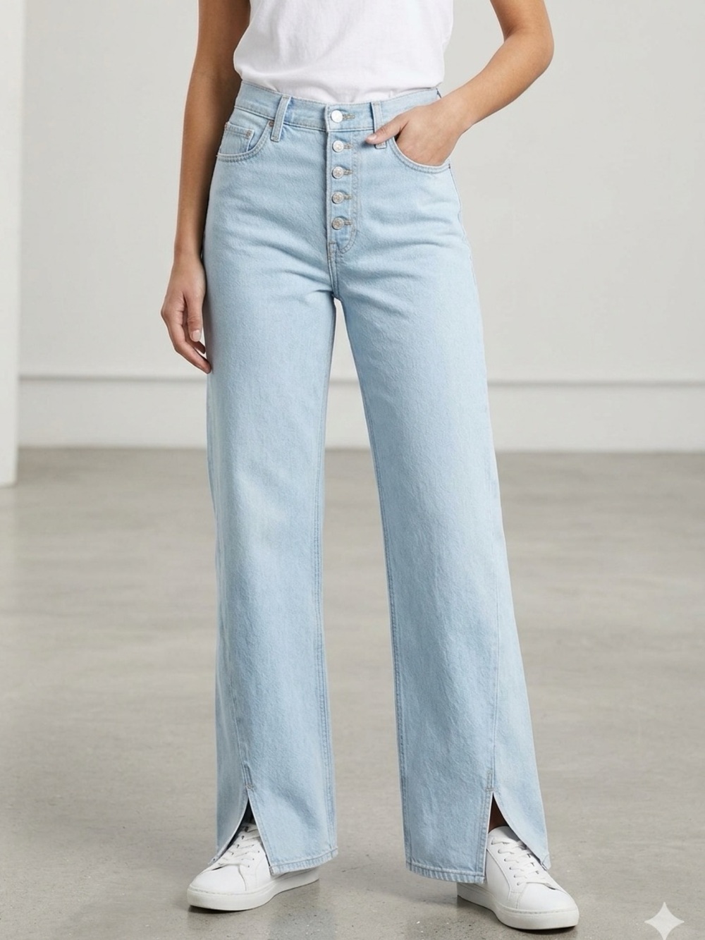 Levi's Jeans 94 Baggy Twisted Women's Size 29 x 31 Blue Wide Leg Button Fly NWT